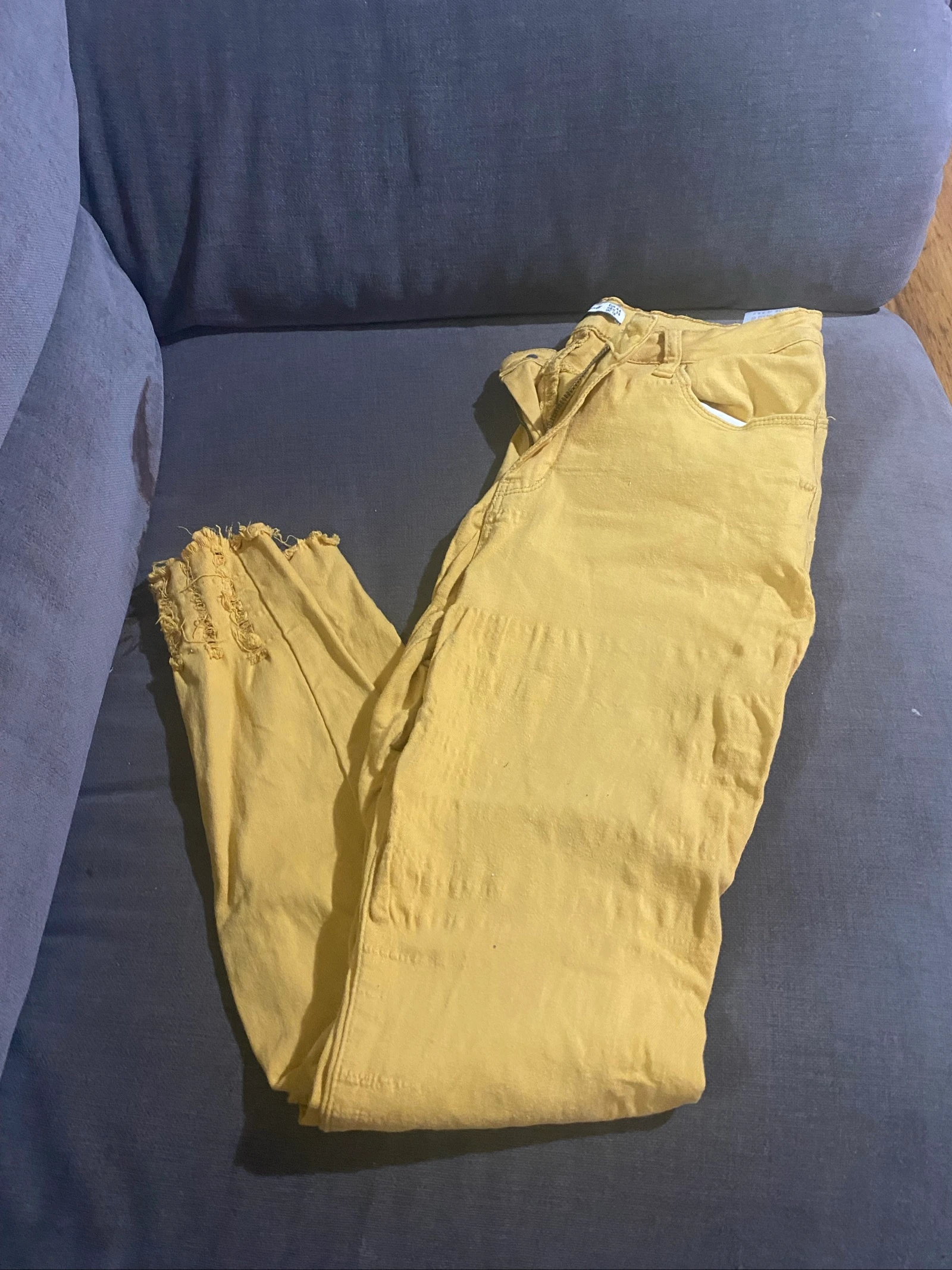 Calças de ganga cor mostarda Denimwear tamanho 44 (XXL)